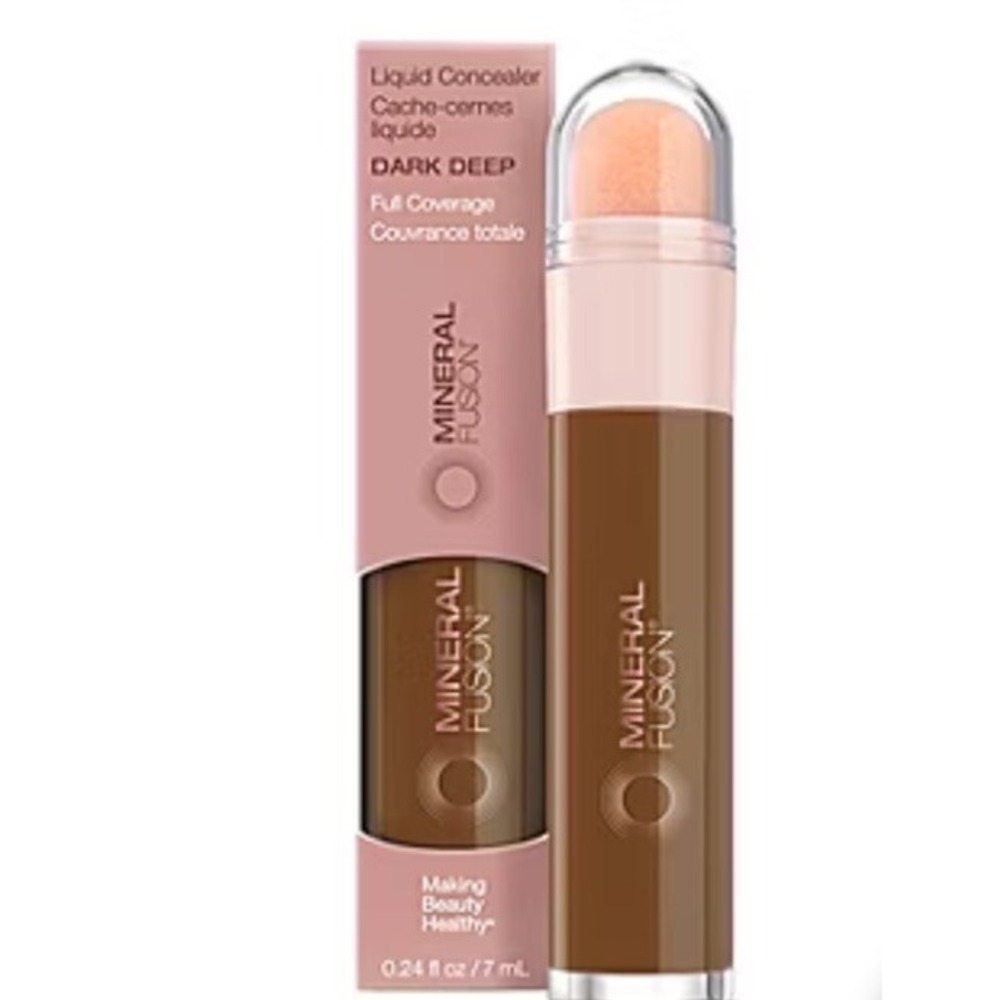 Mineral Fusion Liquid Concealer Dark Deep‎ Full Coverage 0.24 fl oz New